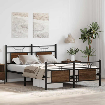 Giroletto senza Materasso Rovere Marrone 137x190 cm Truciolato | homemem39