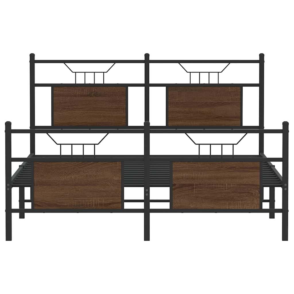 Giroletto senza Materasso Rovere Marrone 137x190 cm Truciolato | homemem39