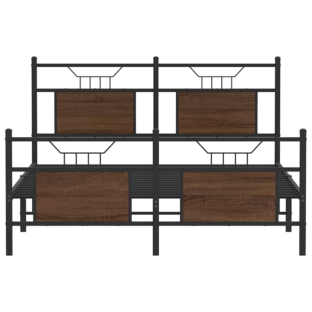 Giroletto senza Materasso Rovere Marrone 140x190 cm Truciolato