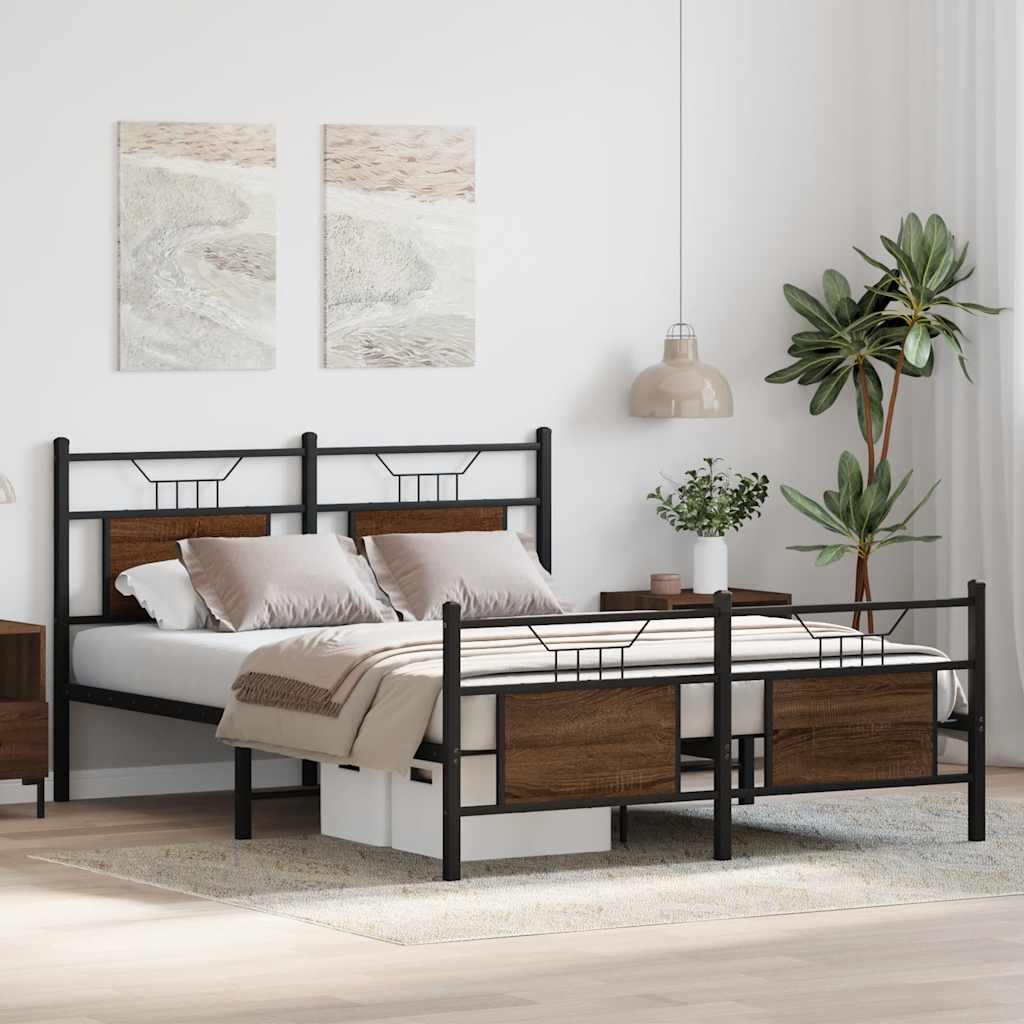 Giroletto senza Materasso Rovere Marrone 150x200 cm Truciolato | homemem39