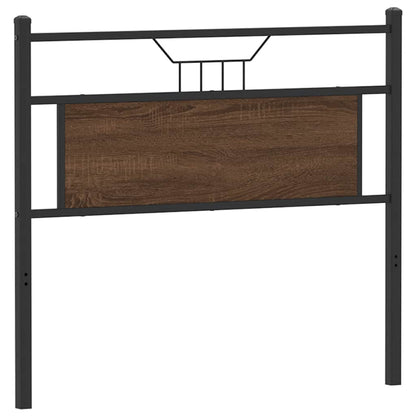 Testiera Rovere Marrone 107 cm in Legno Multistrato e Acciaio