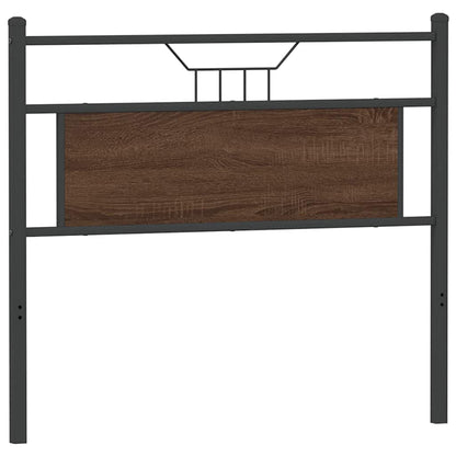 Testiera Rovere Marrone 107 cm in Legno Multistrato e Acciaio