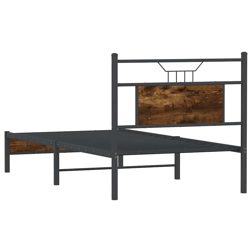 Giroletto senza Materasso Rovere Fumo 75x190 cm in Truciolato | homemem39
