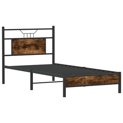Giroletto senza Materasso Rovere Fumo 80x200 cm in Truciolato | homemem39