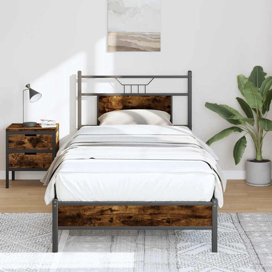 Giroletto senza Materasso Rovere Fumo 80x200 cm in Truciolato | homemem39