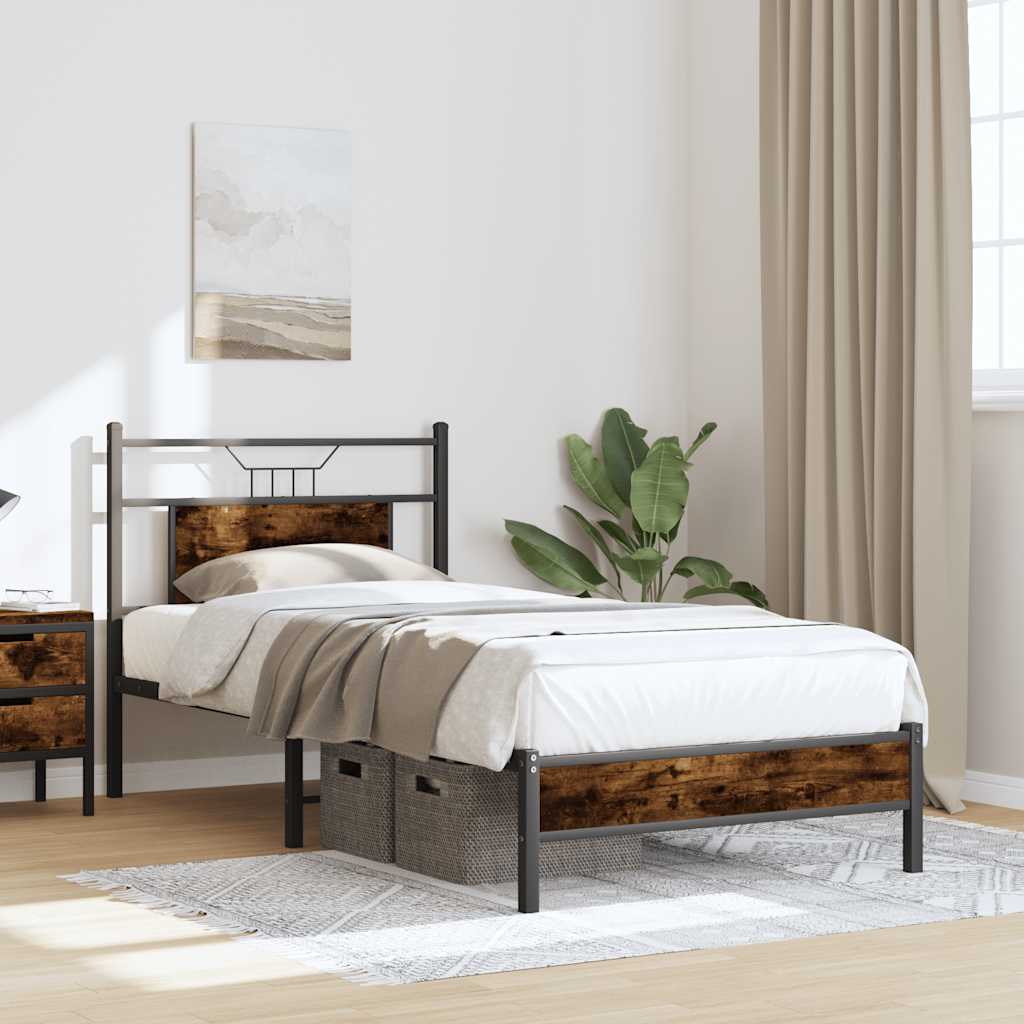 Giroletto senza Materasso Rovere Fumo 90x190 cm in Truciolato
