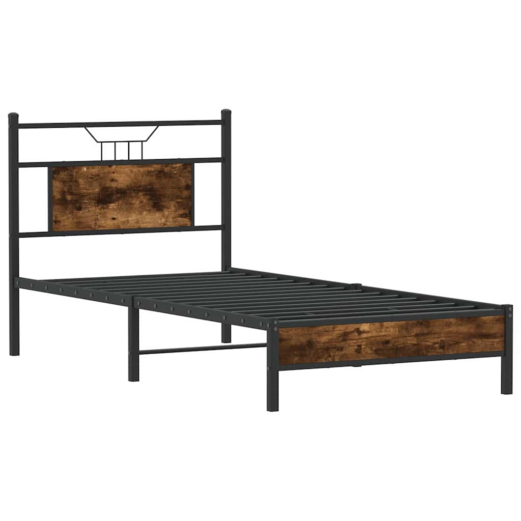 Giroletto senza Materasso Rovere Fumo 90x200 cm in Truciolato | homemem39