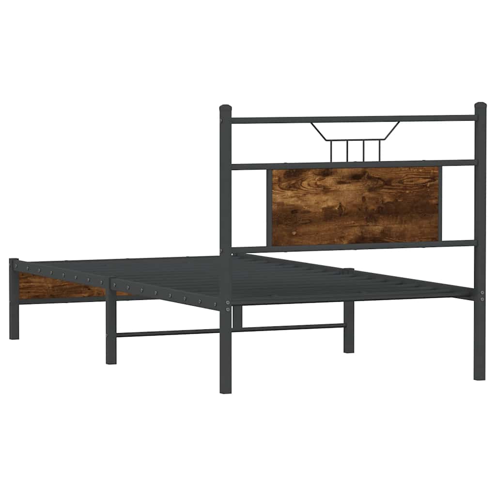 Giroletto senza Materasso Rovere Fumo 90x200 cm in Truciolato | homemem39