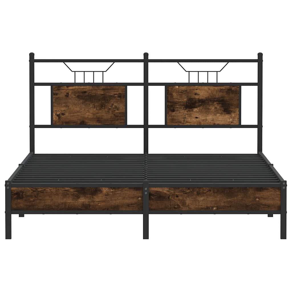 Giroletto senza Materasso Rovere Fumo 137x190 cm in Truciolato