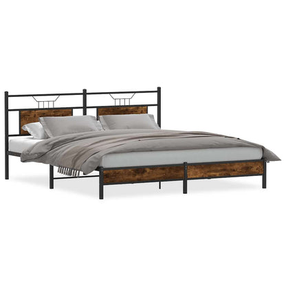 Giroletto senza Materasso Rovere Fumo 183x213 cm in Truciolato | homemem39