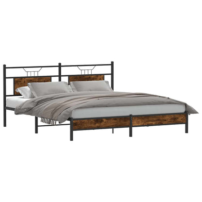 Giroletto senza Materasso Rovere Fumo 183x213 cm in Truciolato | homemem39