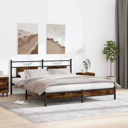 Giroletto senza Materasso Rovere Fumo 183x213 cm in Truciolato