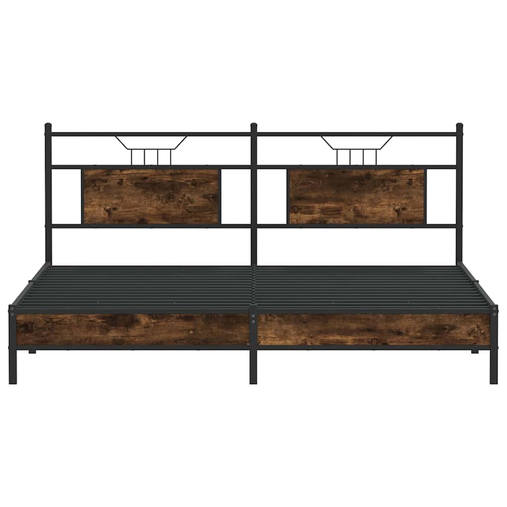 Giroletto senza Materasso Rovere Fumo 183x213 cm in Truciolato | homemem39