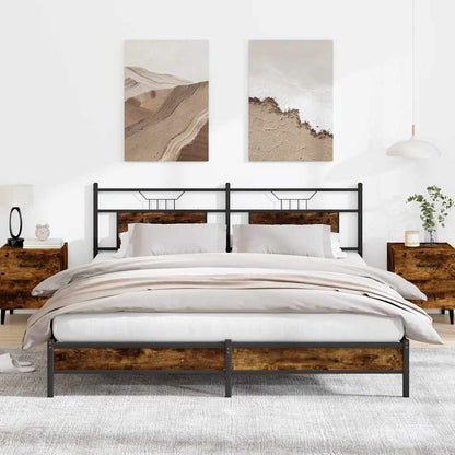 Giroletto senza Materasso Rovere Fumo 183x213 cm in Truciolato | homemem39