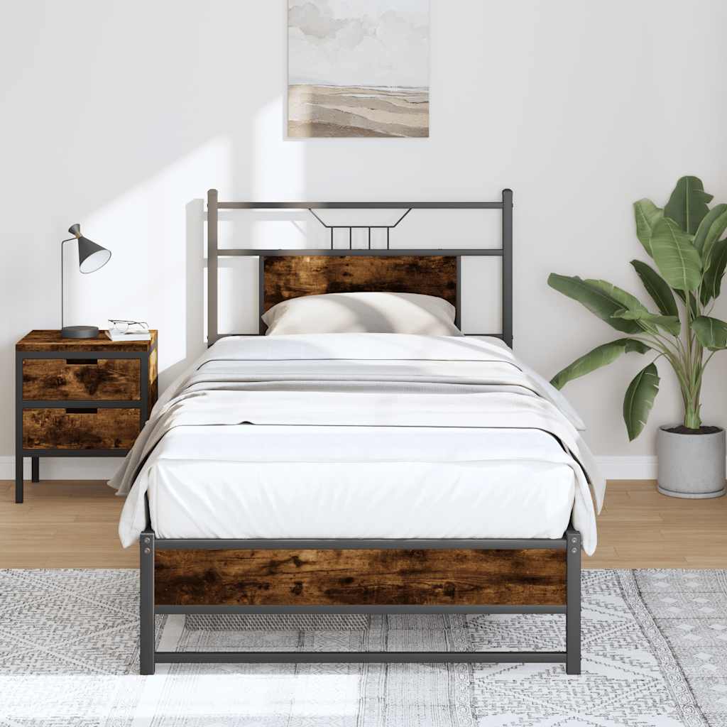Giroletto senza Materasso Rovere Fumo 75x190 cm in Truciolato | homemem39