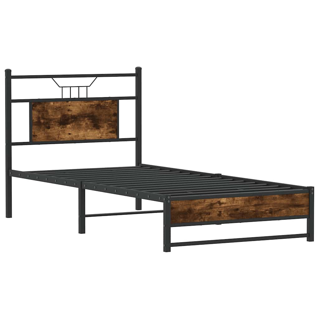 Giroletto senza Materasso Rovere Fumo 90x190 cm in Truciolato | homemem39