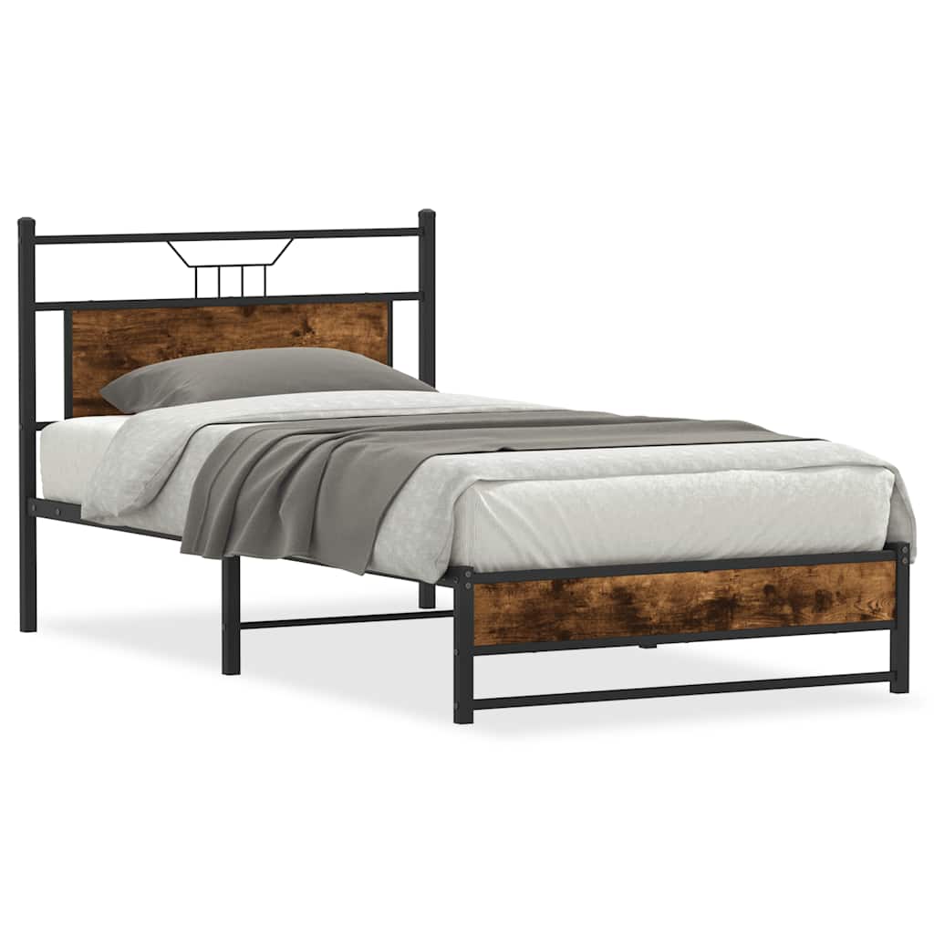 Giroletto senza Materasso Rovere Fumo 107x203 cm in Truciolato | homemem39