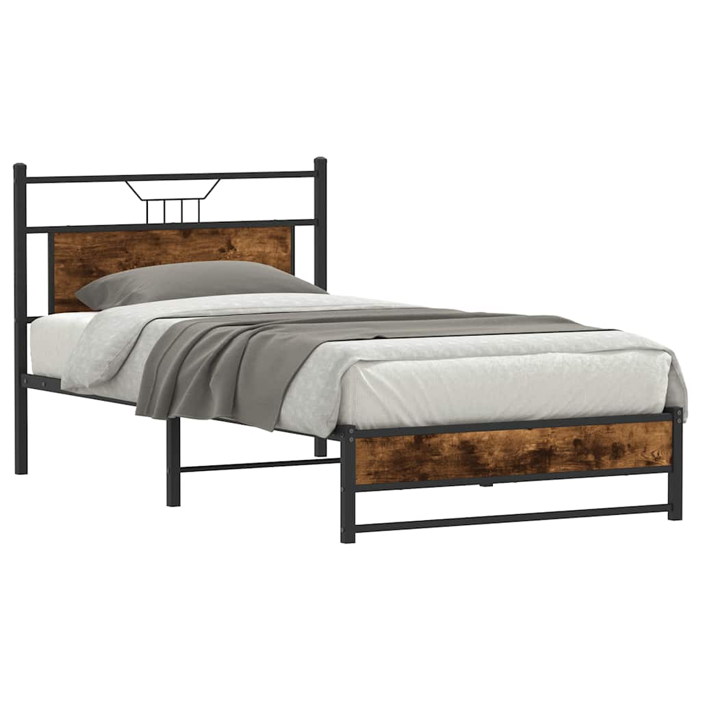 Giroletto senza Materasso Rovere Fumo 107x203 cm in Truciolato | homemem39