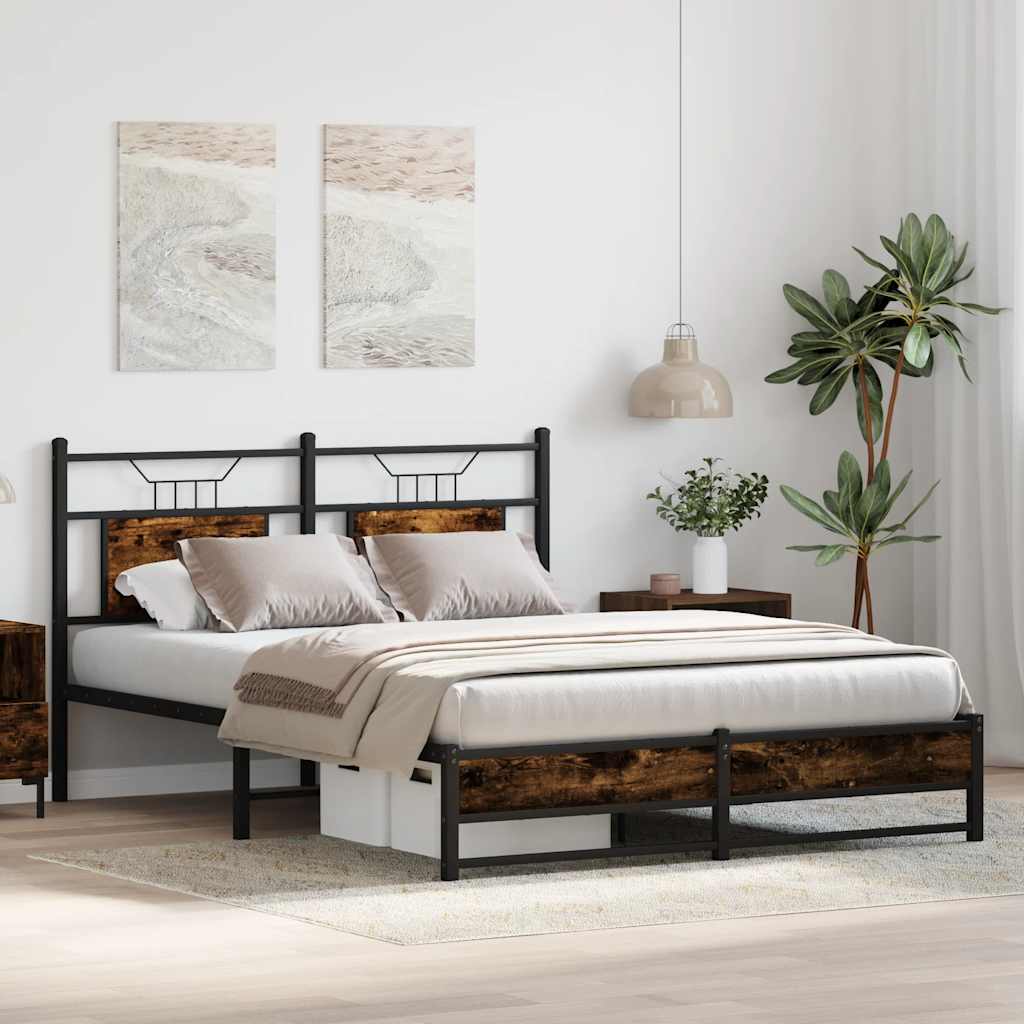 Giroletto senza Materasso Rovere Fumo 150x200 cm in Truciolato | homemem39