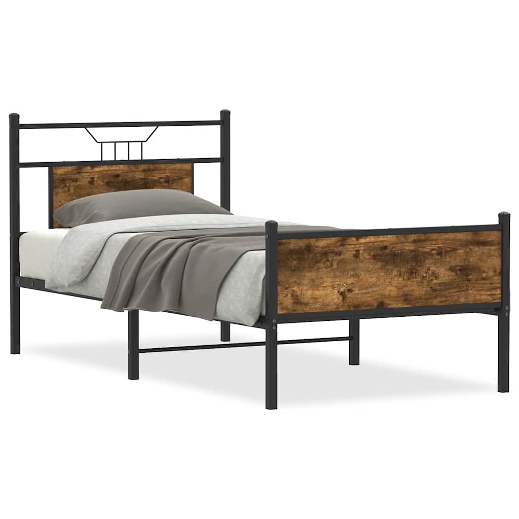Giroletto senza Materasso Rovere Fumo 75x190 cm in Truciolato | homemem39