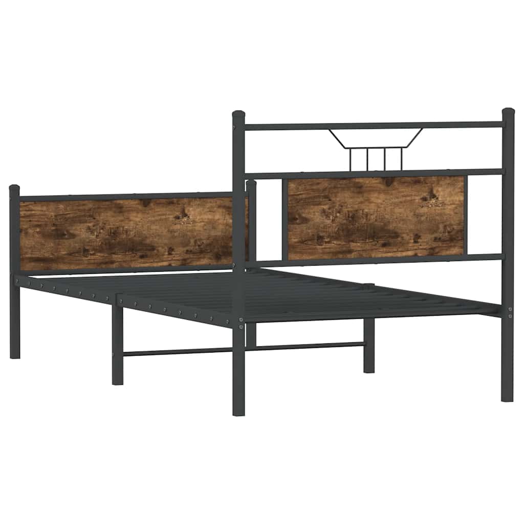Giroletto senza Materasso Rovere Fumo 75x190 cm in Truciolato | homemem39