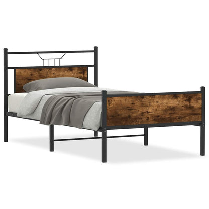 Giroletto senza Materasso Rovere Fumo 100x190 cm in Truciolato | homemem39