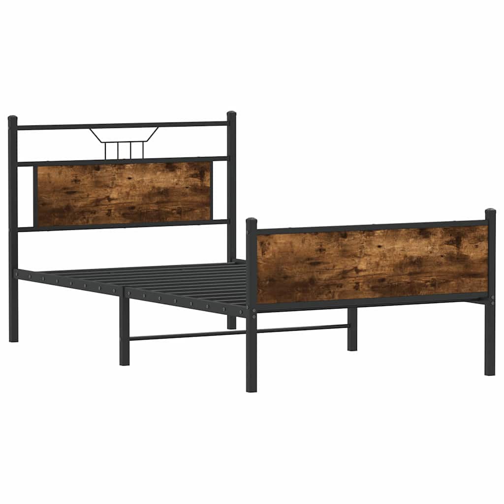 Giroletto senza Materasso Rovere Fumo 100x190 cm in Truciolato | homemem39