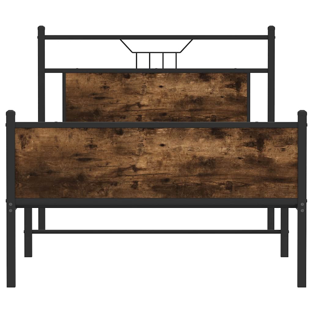 Giroletto senza Materasso Rovere Fumo 100x190 cm in Truciolato | homemem39