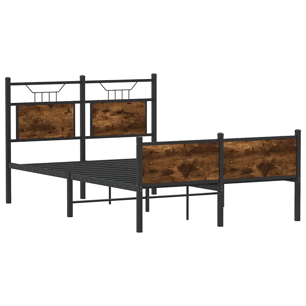 Giroletto senza Materasso Rovere Fumo 120x200 cm in Truciolato | homemem39