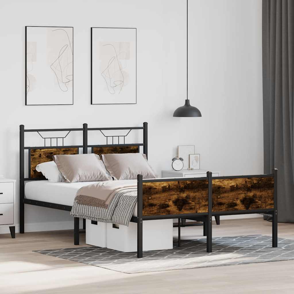 Giroletto senza Materasso Rovere Fumo 120x200 cm in Truciolato | homemem39