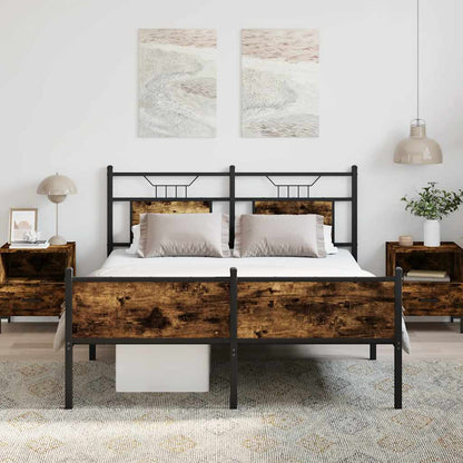 Giroletto senza Materasso Rovere Fumo 140x190 cm in Truciolato