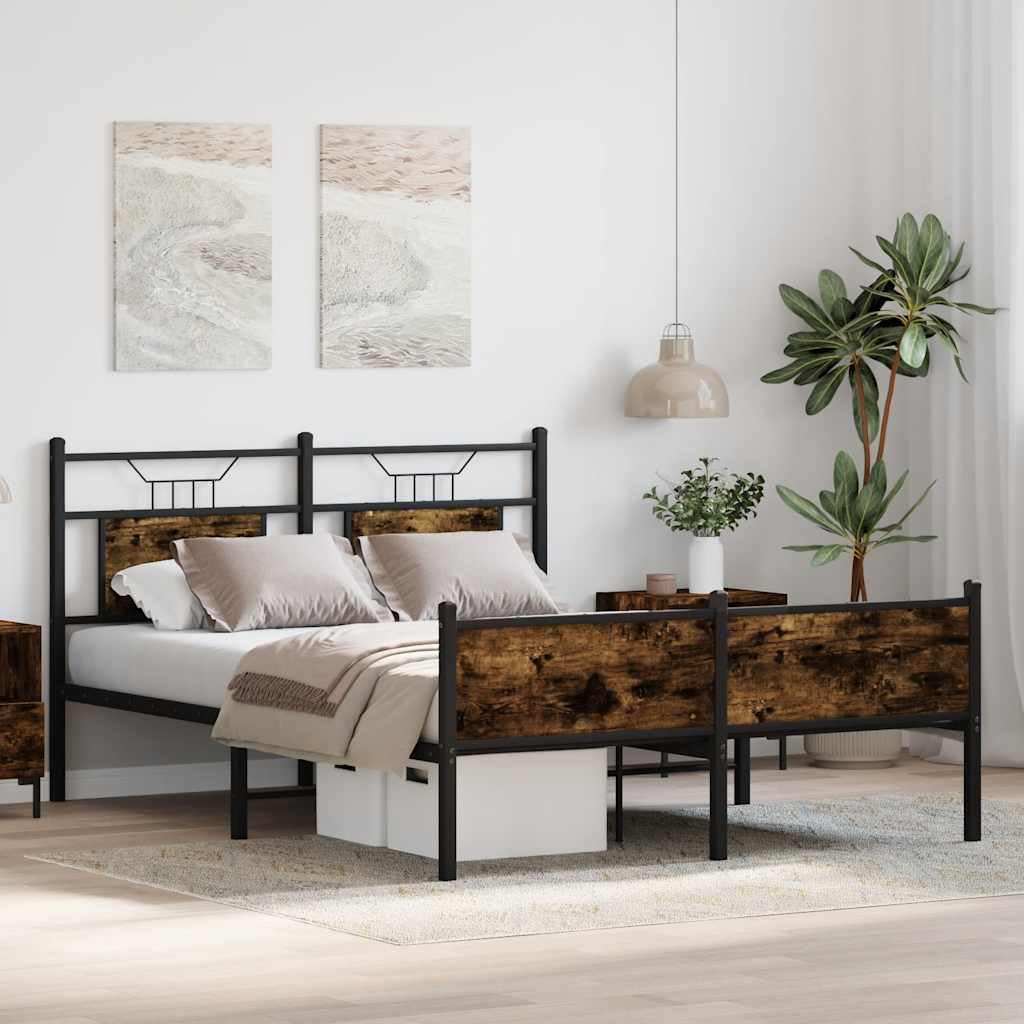 Giroletto senza Materasso Rovere Fumo 140x200 cm in Truciolato | homemem39