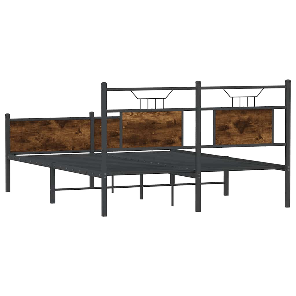 Giroletto senza Materasso Rovere Fumo 140x200 cm in Truciolato | homemem39