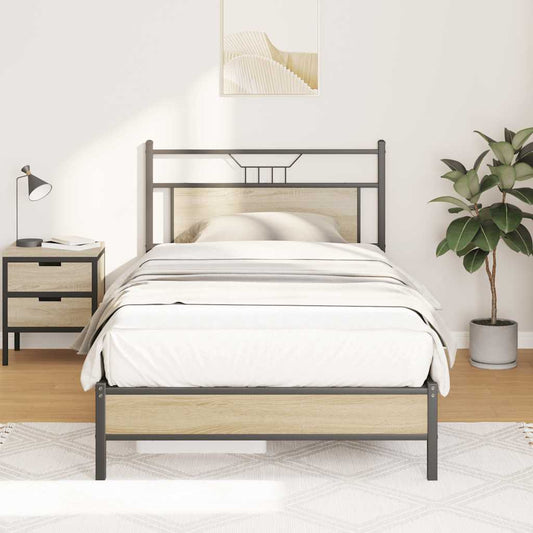 Giroletto senza Materasso Rovere Sonoma 100x200cm in Truciolato | homemem39