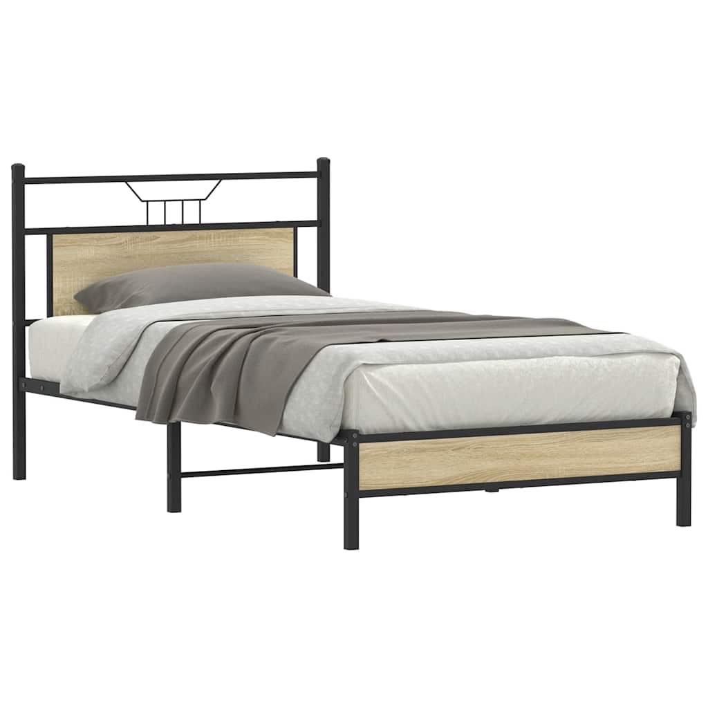 Giroletto senza Materasso Rovere Sonoma 107x203cm in Truciolato | homemem39