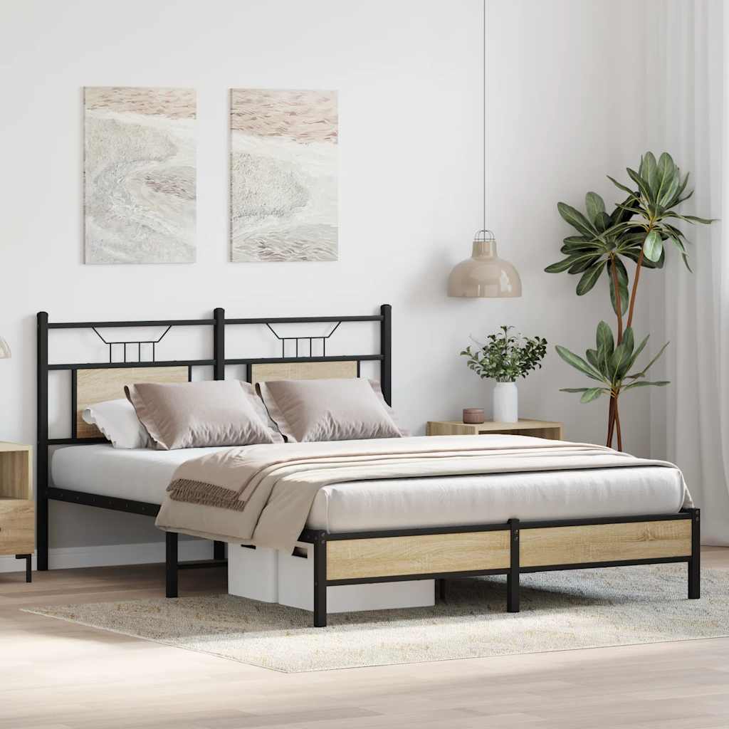 Giroletto senza Materasso Rovere Sonoma 137x190cm in Truciolato