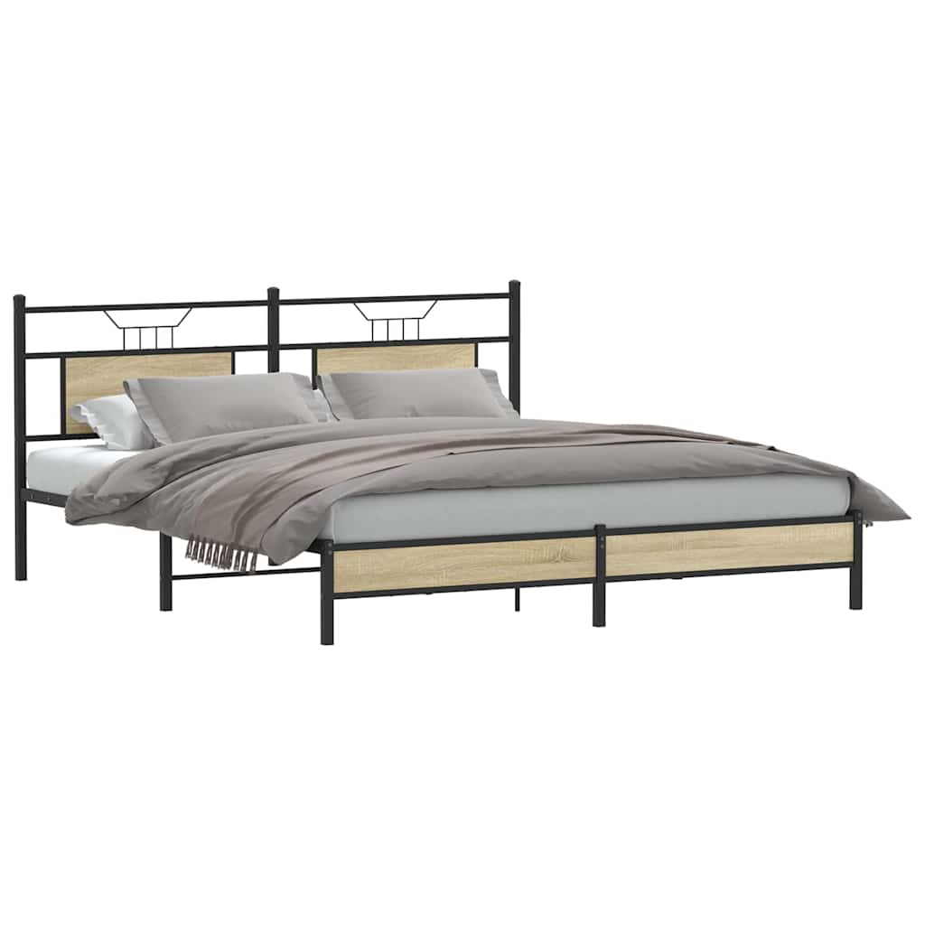 Giroletto senza Materasso Rovere Sonoma 183x213cm in Truciolato | homemem39
