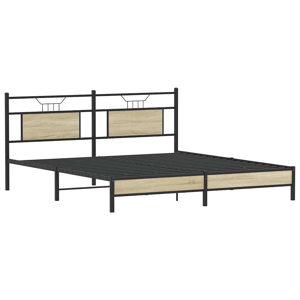 Giroletto senza Materasso Rovere Sonoma 183x213cm in Truciolato | homemem39