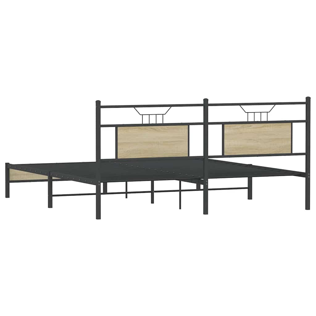 Giroletto senza Materasso Rovere Sonoma 183x213cm in Truciolato | homemem39