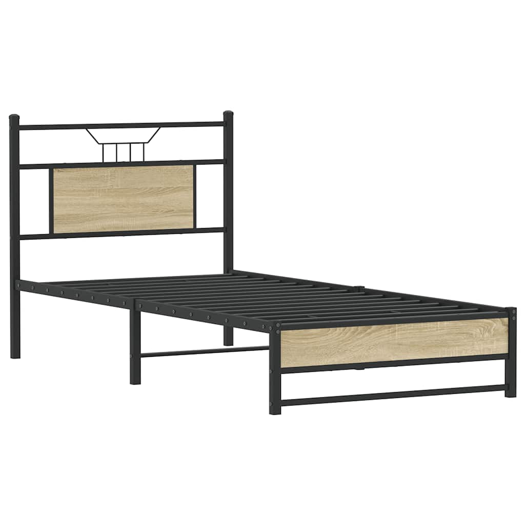 Giroletto senza Materasso Rovere Sonoma 75x190 cm in Truciolato