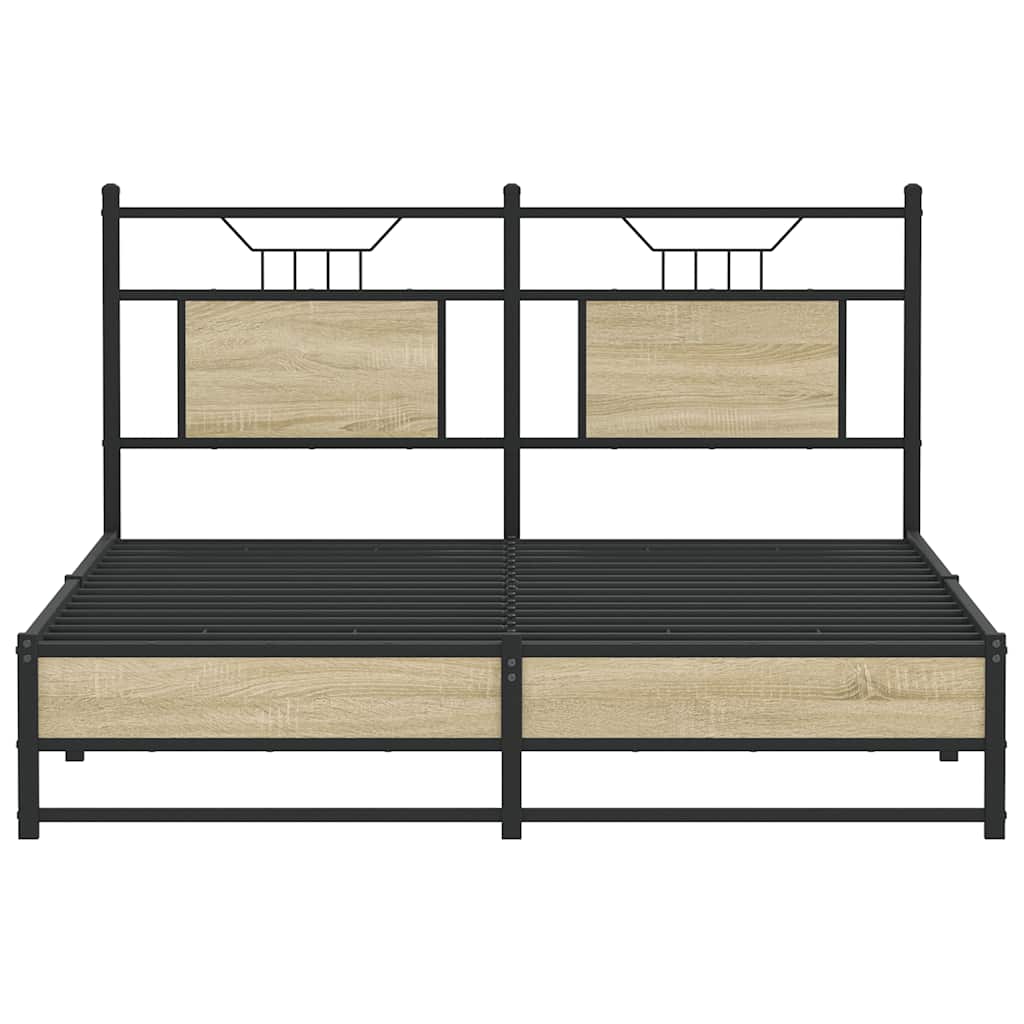 Giroletto senza Materasso Rovere Sonoma 140x190cm in Truciolato | homemem39