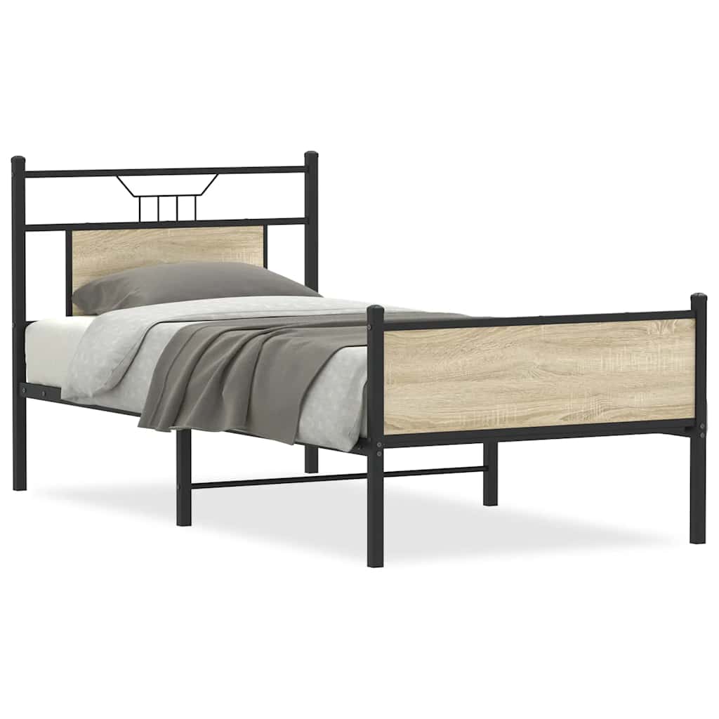 Giroletto senza Materasso Rovere Sonoma 75x190 cm in Truciolato | homemem39