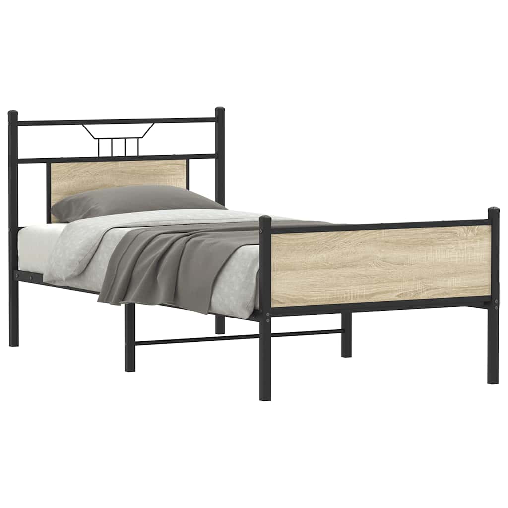 Giroletto senza Materasso Rovere Sonoma 75x190 cm in Truciolato | homemem39