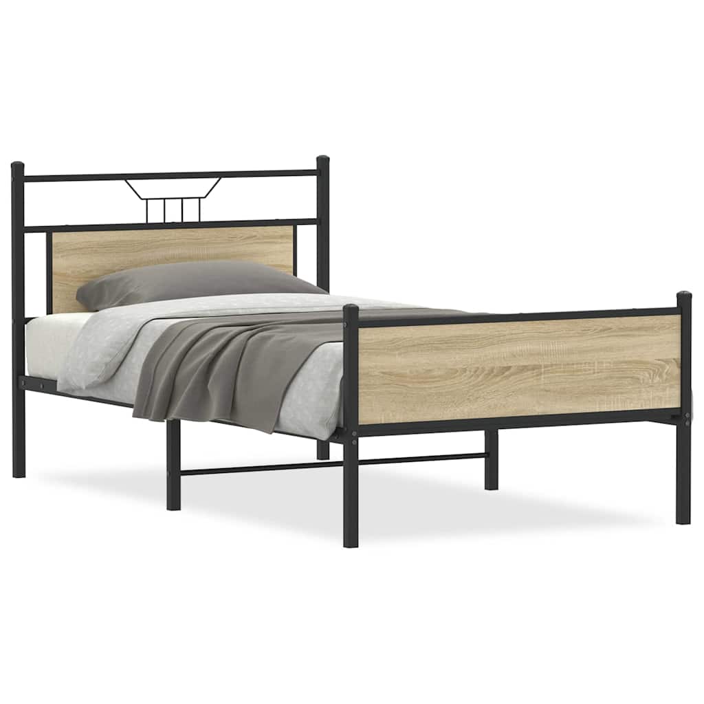 Giroletto senza Materasso Rovere Sonoma 107x203cm in Truciolato | homemem39
