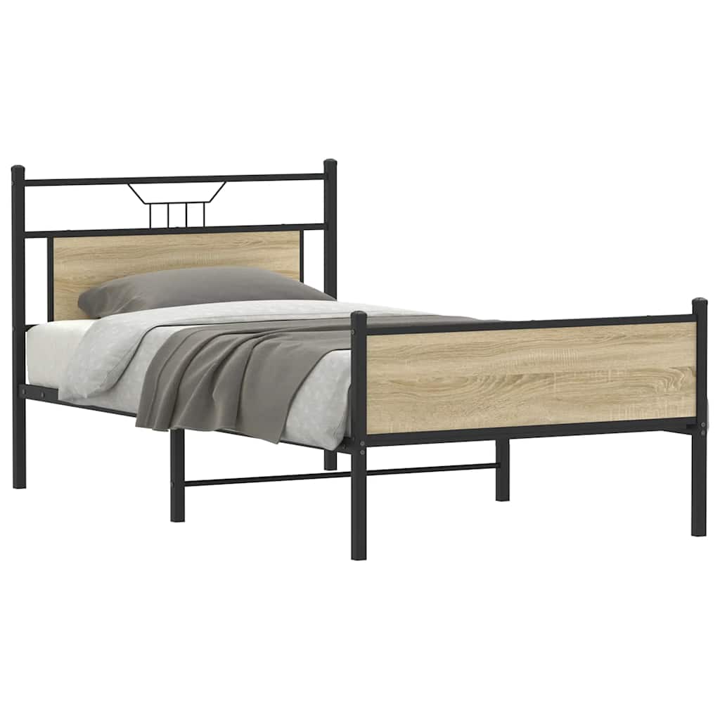 Giroletto senza Materasso Rovere Sonoma 107x203cm in Truciolato | homemem39