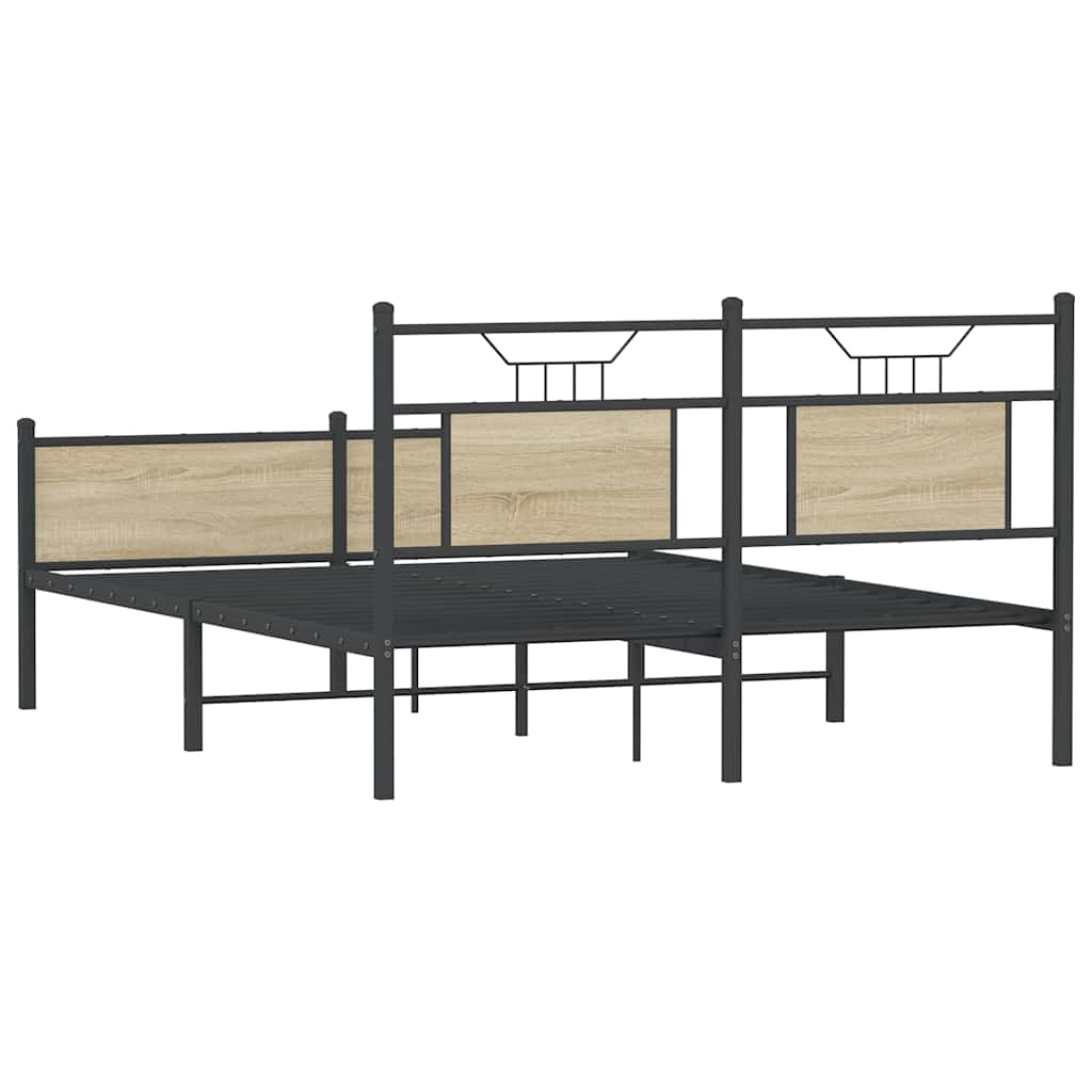 Giroletto senza Materasso Rovere Sonoma 137x190cm in Truciolato | homemem39