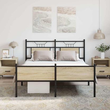 Giroletto senza Materasso Rovere Sonoma 140x190cm in Truciolato