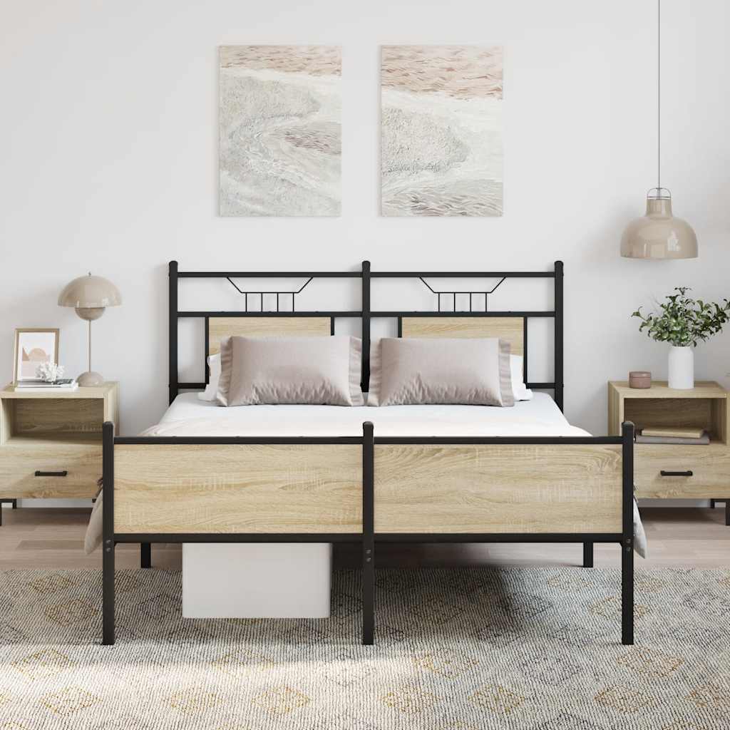Giroletto senza Materasso Rovere Sonoma 140x200cm in Truciolato