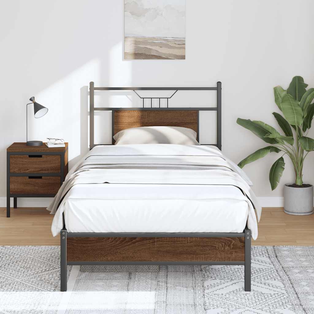 Giroletto senza Materasso Rovere Marrone 75x190cm in Truciolato | homemem39