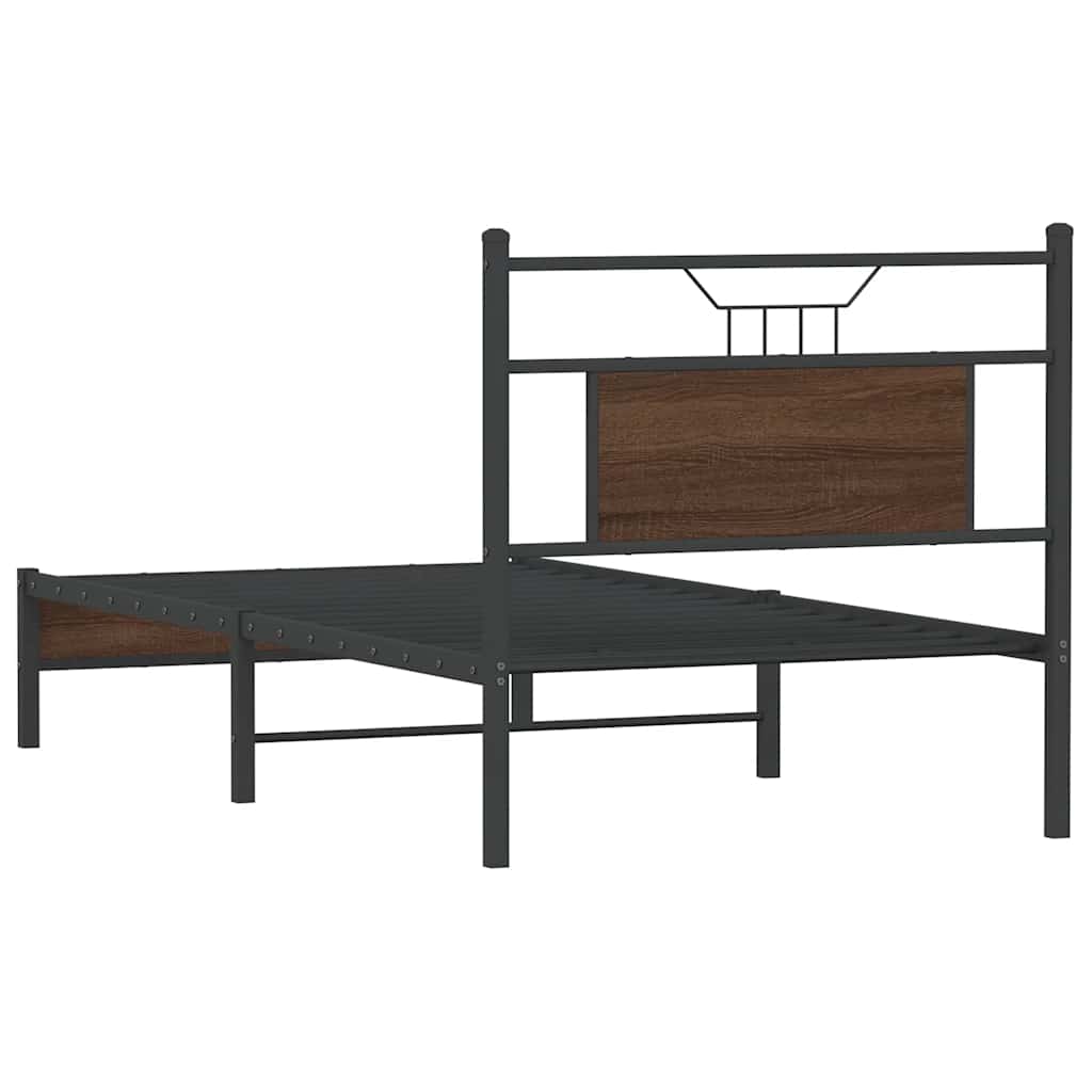 Giroletto senza Materasso Rovere Marrone 75x190cm in Truciolato